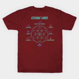 Seed of Life | Flower of Life connect with the hermetic laws T-Shirt